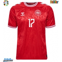 Danmark Victor Kristiansen #17 Hjemmedrakt EM 2024 Kortermet